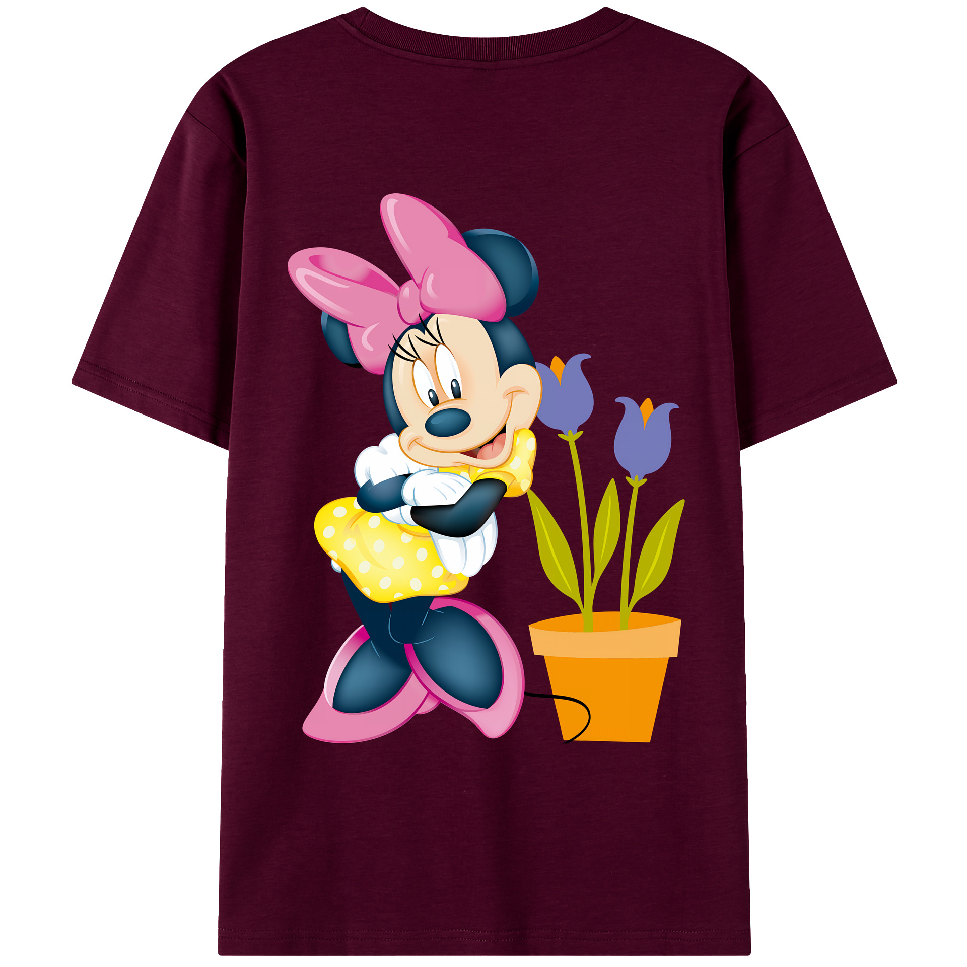 （画像用） ミッキーマウス Mickey Mouse レディース半袖Tシャツ(バックプリント)